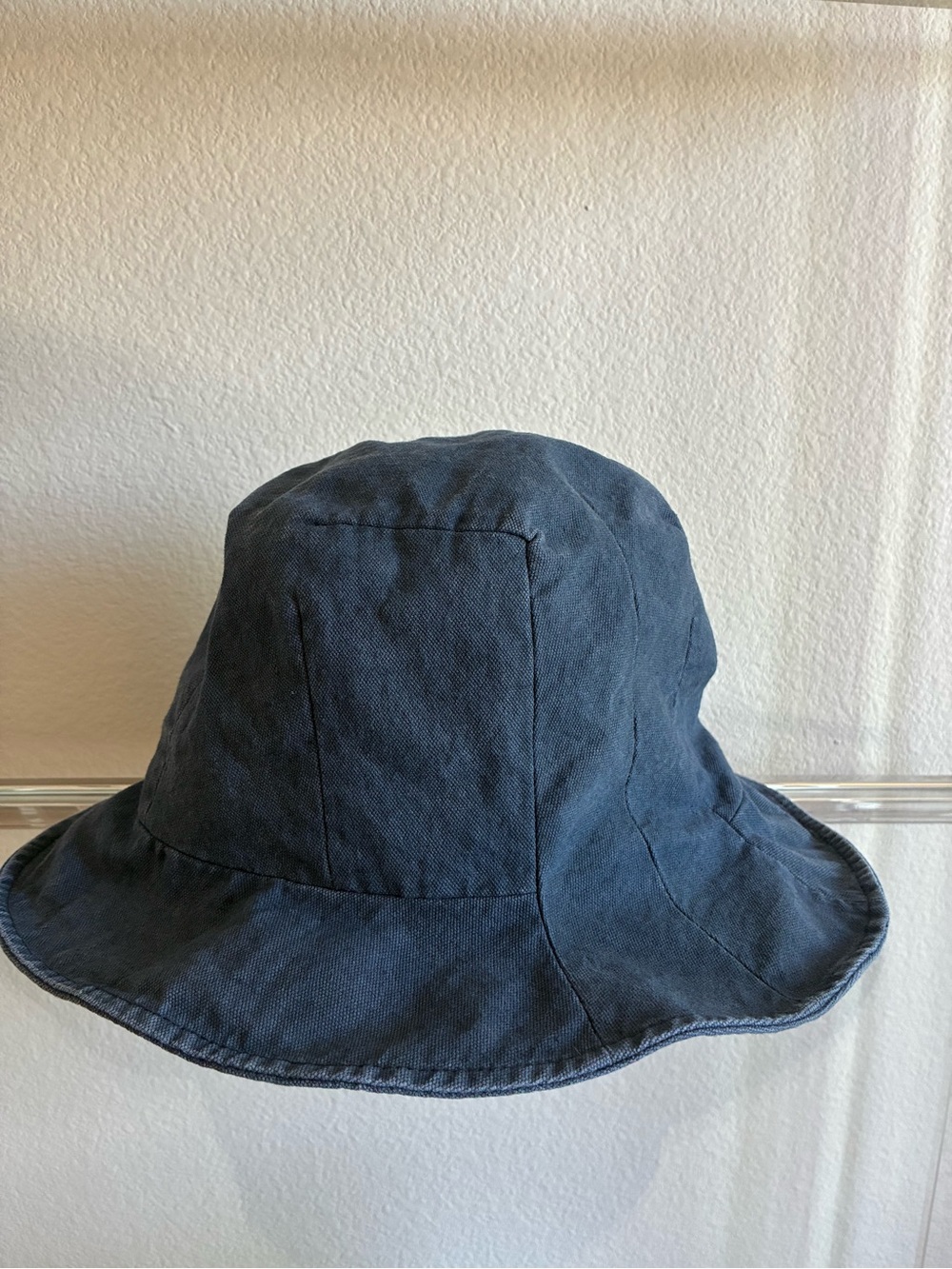 CA4LA Japanese Bucket Hat - Navy Blue Cotton Linen Blend